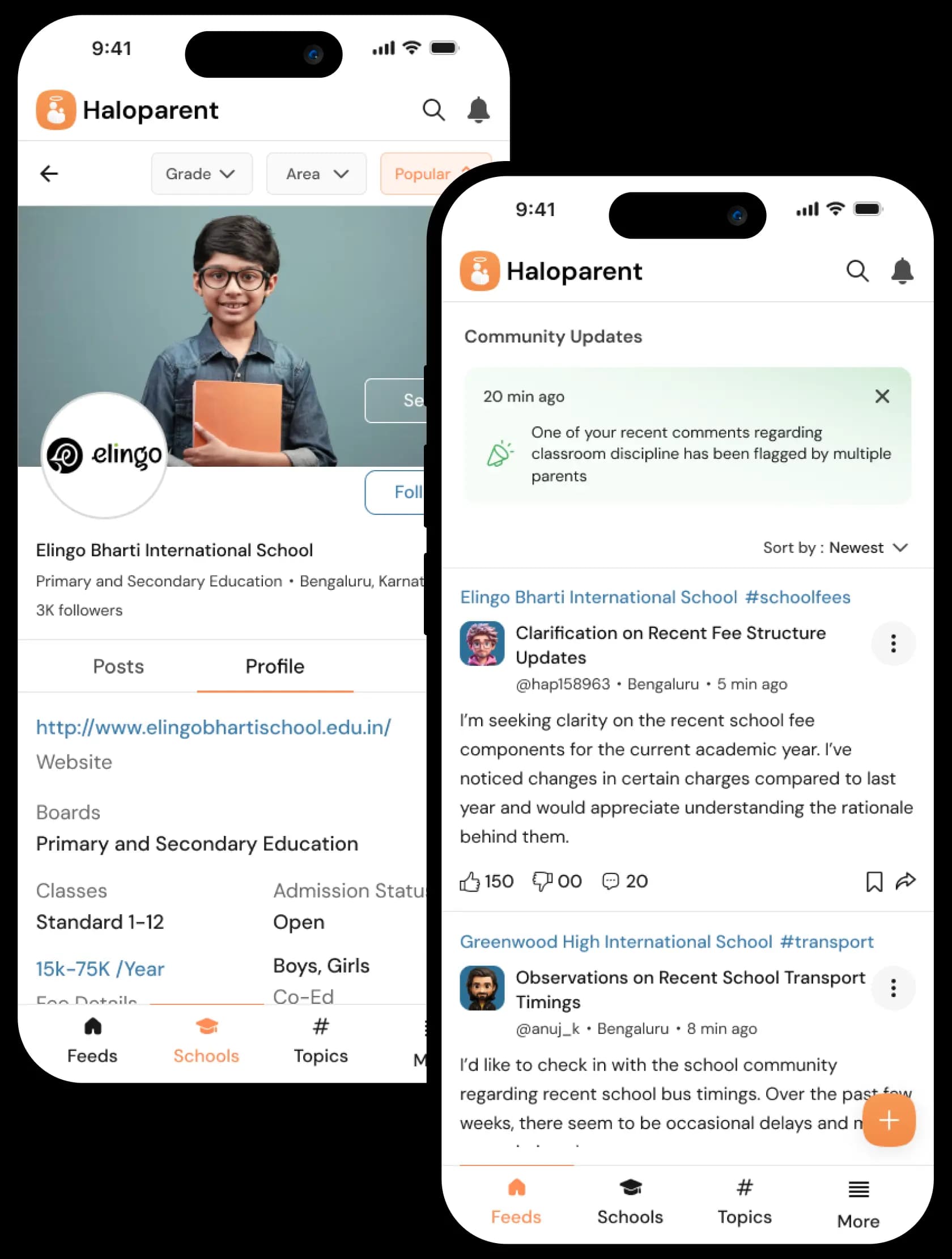 Haloparent App - Parent community discussions